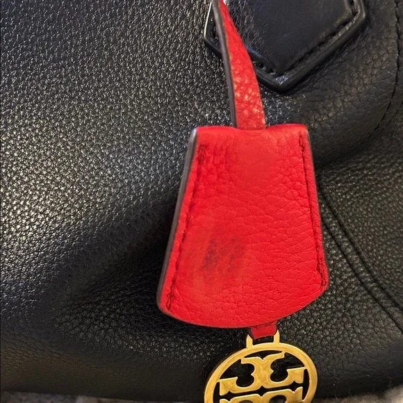 Tory Burch Black and Red Satchel - Picture 8 of 16